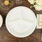 50 Round 10" White 3-Compartment Sustainable Bagasse Dinner Plates Party Events